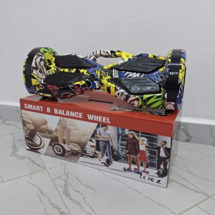 8-Inch Electric Hoverboard – Self-Balancing with Bluetooth & LED Lights