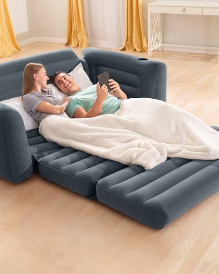 3-Seater Intex Inflatable Pull-Out Sofa Bed – FREE Electric Pump