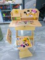 Kids Wooden Study Desk and Chair – Complete Children’s Learning Table with Bookshelf, Drawer and Abacus