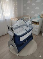 Modern Baby High Chair with Removable Pink Feeding Tray & Storage Basket - Image 2