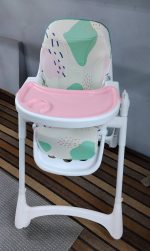 Baby Dining Table Foldable High Chair – Height Adjustable, 2 Removable Trays & Spacious Comfortable Seat - Image 3
