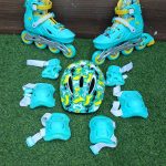 Kids Roller Skates with Rubber Wheels & Protective Gear – Adjustable Children’s Skating Set Sizes 31–42 - Image 3