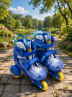 Adjustable Kids Roller Skates –  Children’s Skating Shoes for Beginners, Outdoor Fun and Exercise