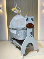 Modern Baby High Chair with Removable Pink Feeding Tray & Storage Basket - Image 4