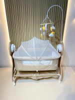 Modern Baby High Chair with Removable Pink Feeding Tray & Storage Basket - Image 6