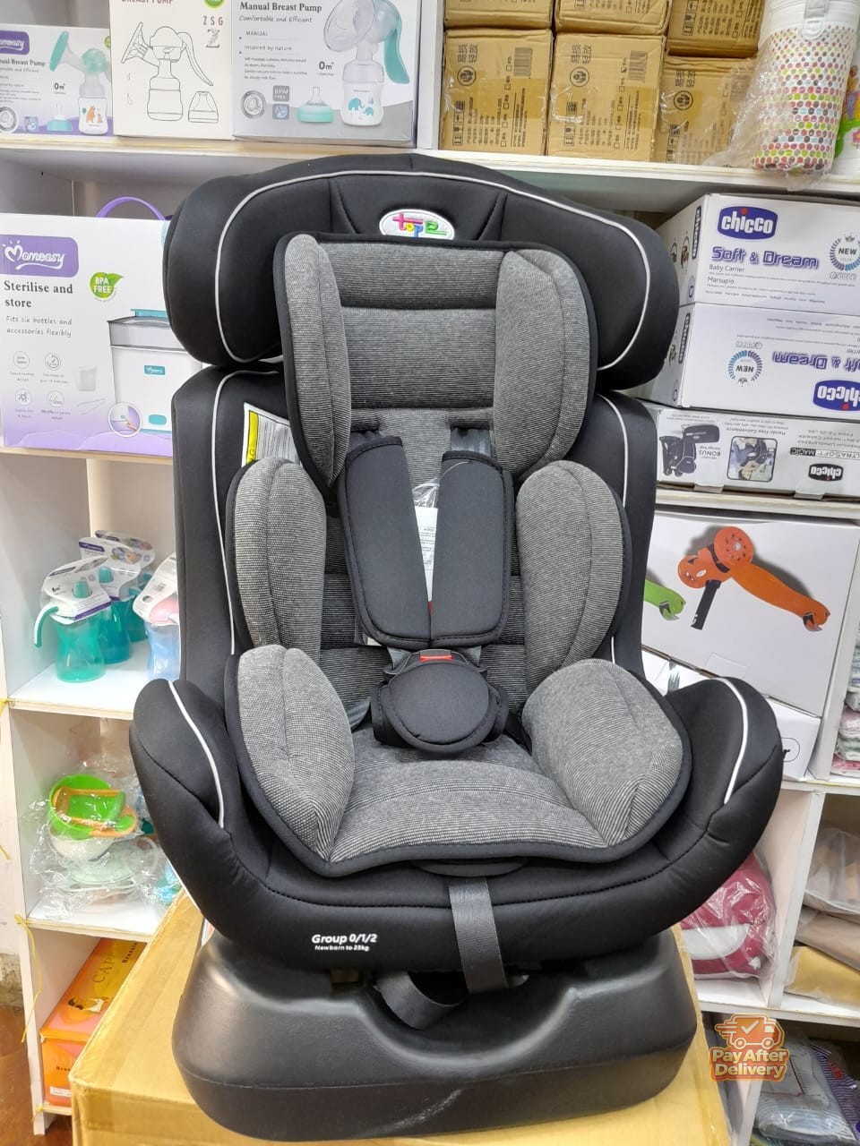 File (34) Premium Baby Car Seat – Adjustable Convertible Child Safety Seat with Padded Comfort, Reclining Positions & Secure Harness - Image 1