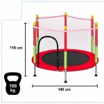 5.5FT Kids Trampoline with Safety Net | 140CM Round Trampoline for Children | 150KG Capacity | Nairobi Kenya - Image 5