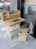 Kids Study Table and Chair Set with Storage Drawer, Bookshelf and Abacus – Children’s Learning Desk