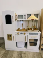 Wooden Kids Kitchen Set Kenya | Toy Kitchen Play Set with Fridge, Stove, Sink, Oven & Microwave