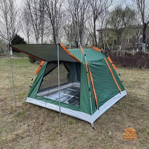 1 (15) Large Cabin Style Camping Tent for 3โ8 People โ Family Outdoor Tent with Spacious Interior, High Ceiling & Comfortable Sleeping Space - Image 1