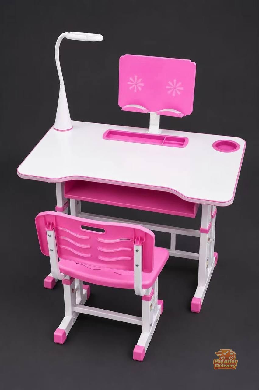 7656967209_parta-dlya-shkolyariv Childrenβs Study Table with Light and Chair Kenya β Kids Homework Desk, Reading Table, Writing Desk, Drawing Table & Learning Furniture - Image 1