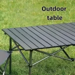 Portable Aluminium Camping Table 95x57cm – Foldable Outdoor Picnic Table with Strong Support Frame for Travel & Outdoor Activities - Image 3