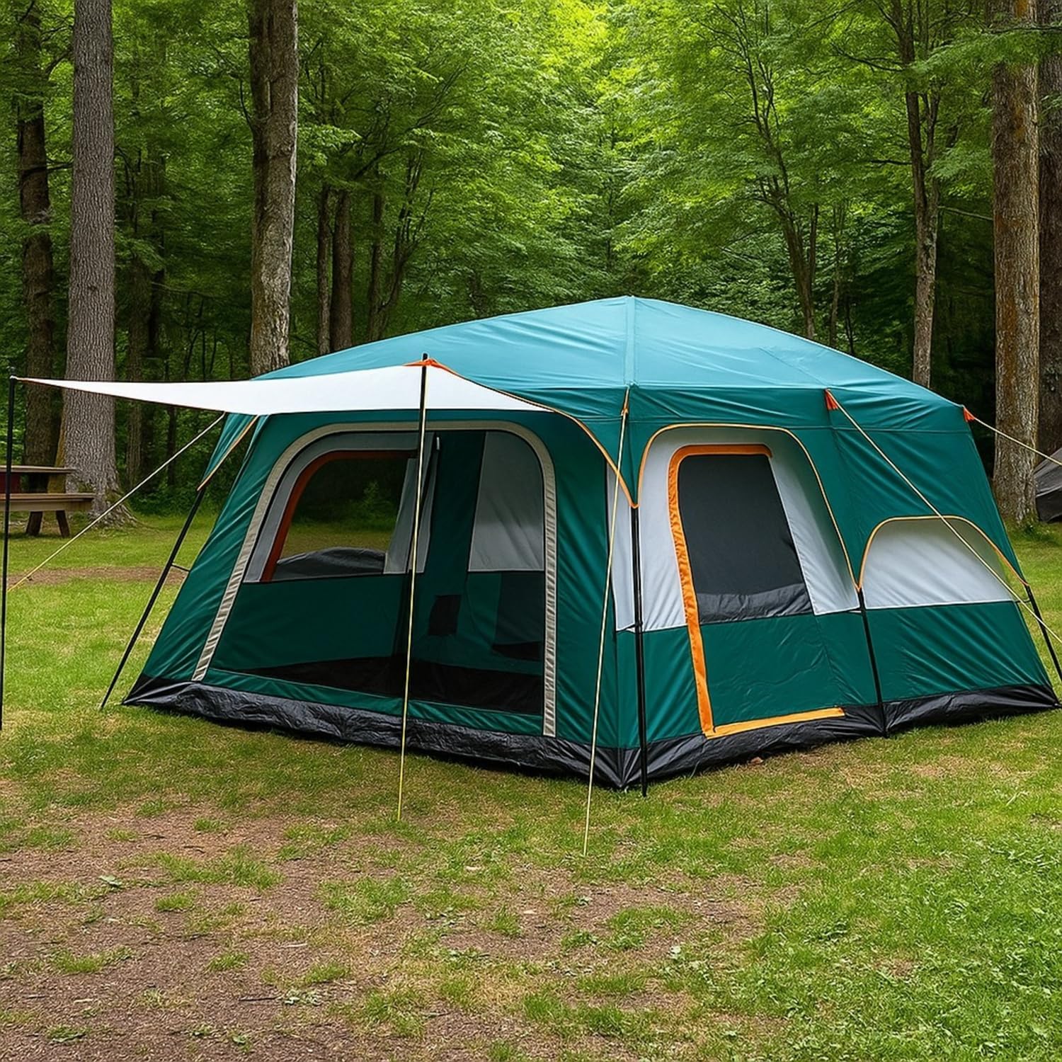81pSTzxLxlL Extra Large 12-Person Family Camping Tent – Waterproof Outdoor Shelter for Group Camping & Travel - Image 1