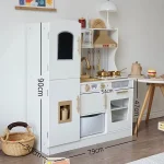 Wooden Kids Kitchen Set Kenya | Toy Kitchen Play Set with Fridge, Stove, Sink, Oven & Microwave - Image 10