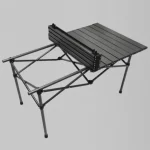 Portable Aluminium Camping Table 95x57cm – Foldable Outdoor Picnic Table with Strong Support Frame for Travel & Outdoor Activities - Image 4