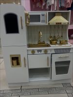 Wooden Kids Kitchen Set Kenya | Toy Kitchen Play Set with Fridge, Stove, Sink, Oven & Microwave - Image 2