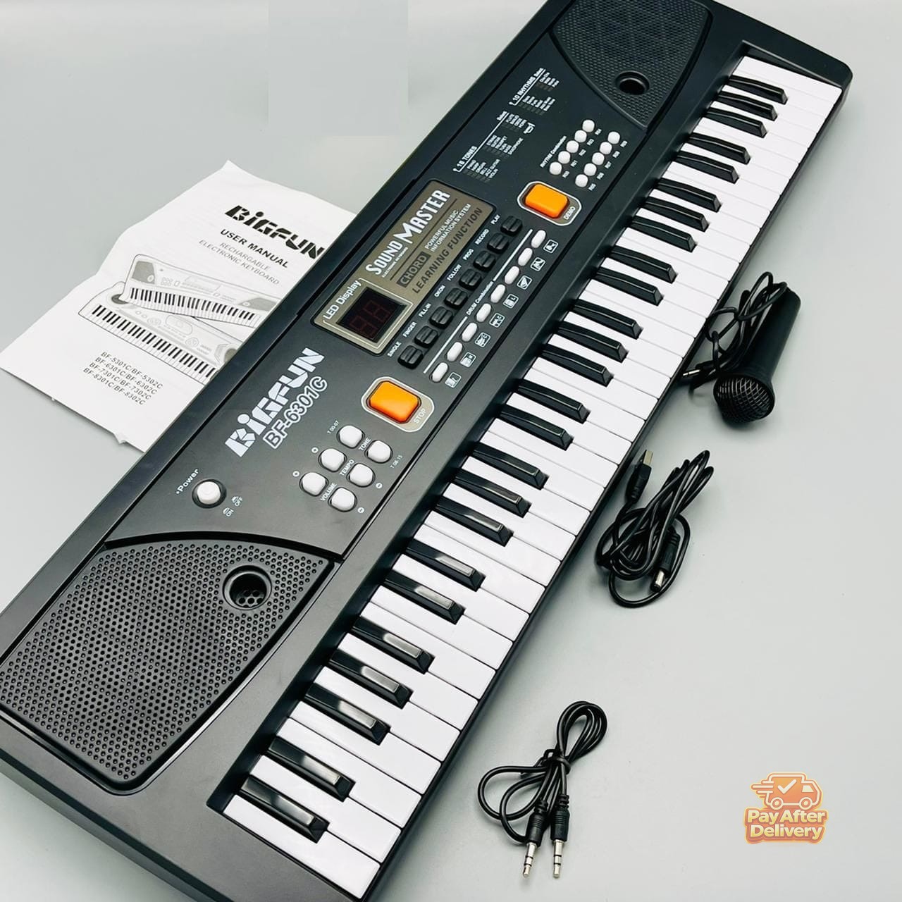 a32dcba827d32ed51ccc13886eff15ad 61 Key Electronic Keyboard for Kids Kenya β Childrenβs Piano with Microphone, Portable Musical Keyboard for Beginners β Black - Image 1