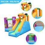3-in-1 Kids Inflatable Bounce House with Jumping Area, Climbing Wall and Long Slide – Puppy-Themed Bouncy Castle Playhouse for Children's Parties, Backyard Entertainment and Outdoor Play - Image 6