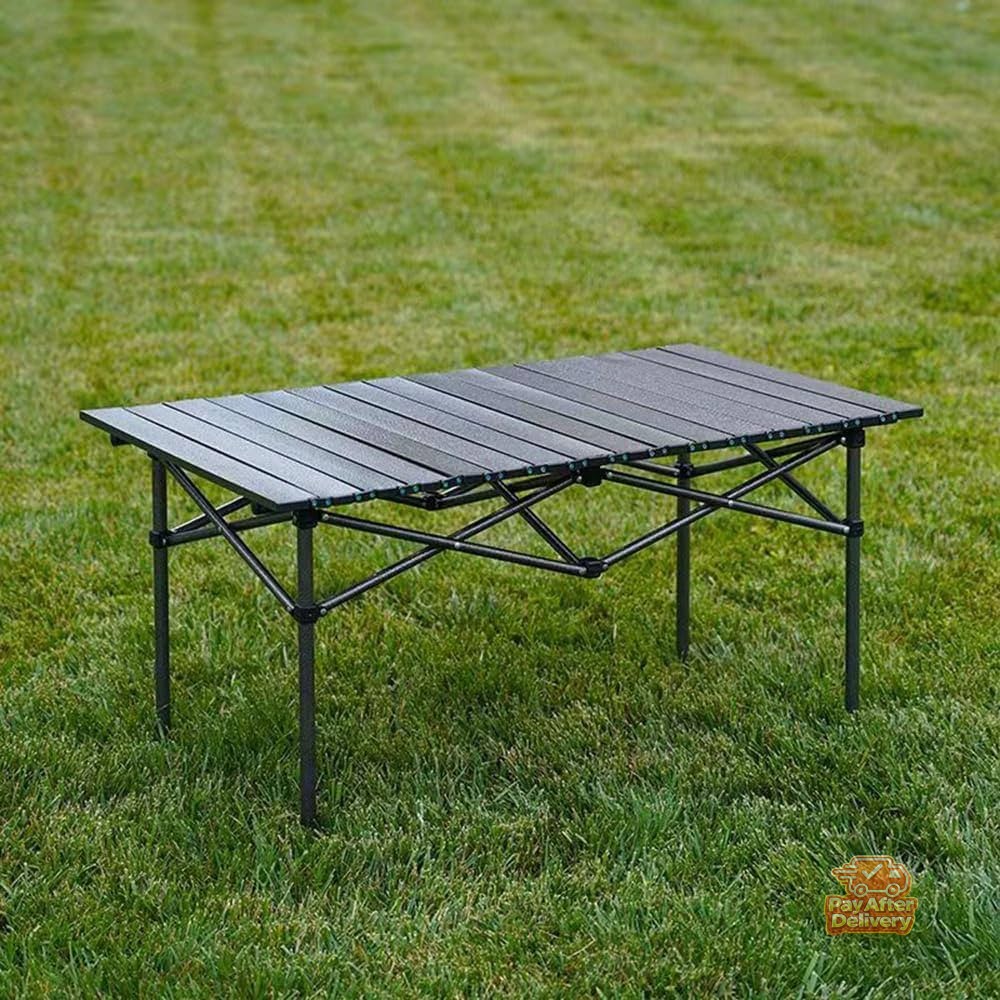 rn-image_picker_lib_temp_186fd2ce-bf1e-4478-96b8-66b91d1d8ffb Large Aluminium Folding Camping Table 95x57cm – Portable Outdoor Table for Picnics, Camping, BBQs, Fishing & Family Trips - Image 1