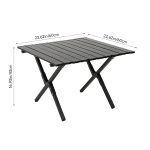 Foldable Aluminium Outdoor Table 60x60cm – Portable Camping & Picnic Table for Travel, Beach Trips, Fishing & Outdoor Dining - Image 6