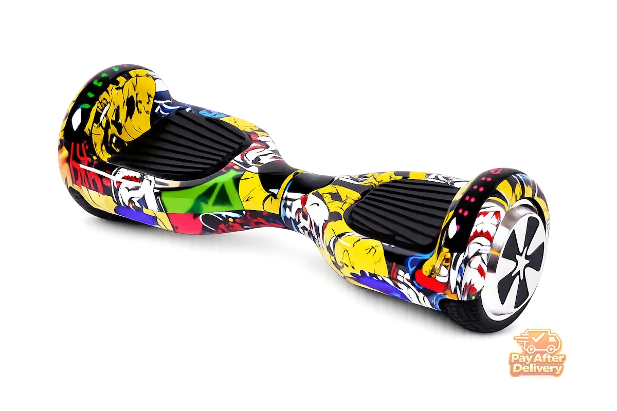 Colorful graffiti-pattern electric self-balancing hoverboard scooter