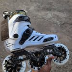 Professional 3-Wheel Inline Speed Skates 110mm – Hard Boot Speed Roller Skating Shoes for Men & Women, Available in Black & White Sizes 35–4